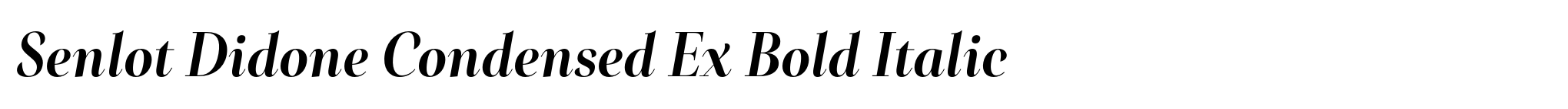 Senlot Didone Condensed Ex Bold Italic image